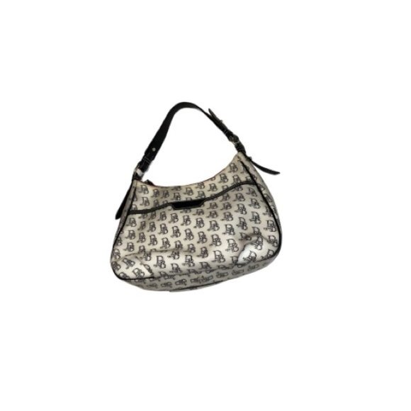 Dooney & Bourke Cream and Black Monogram Purse - Picture 1 of 8
